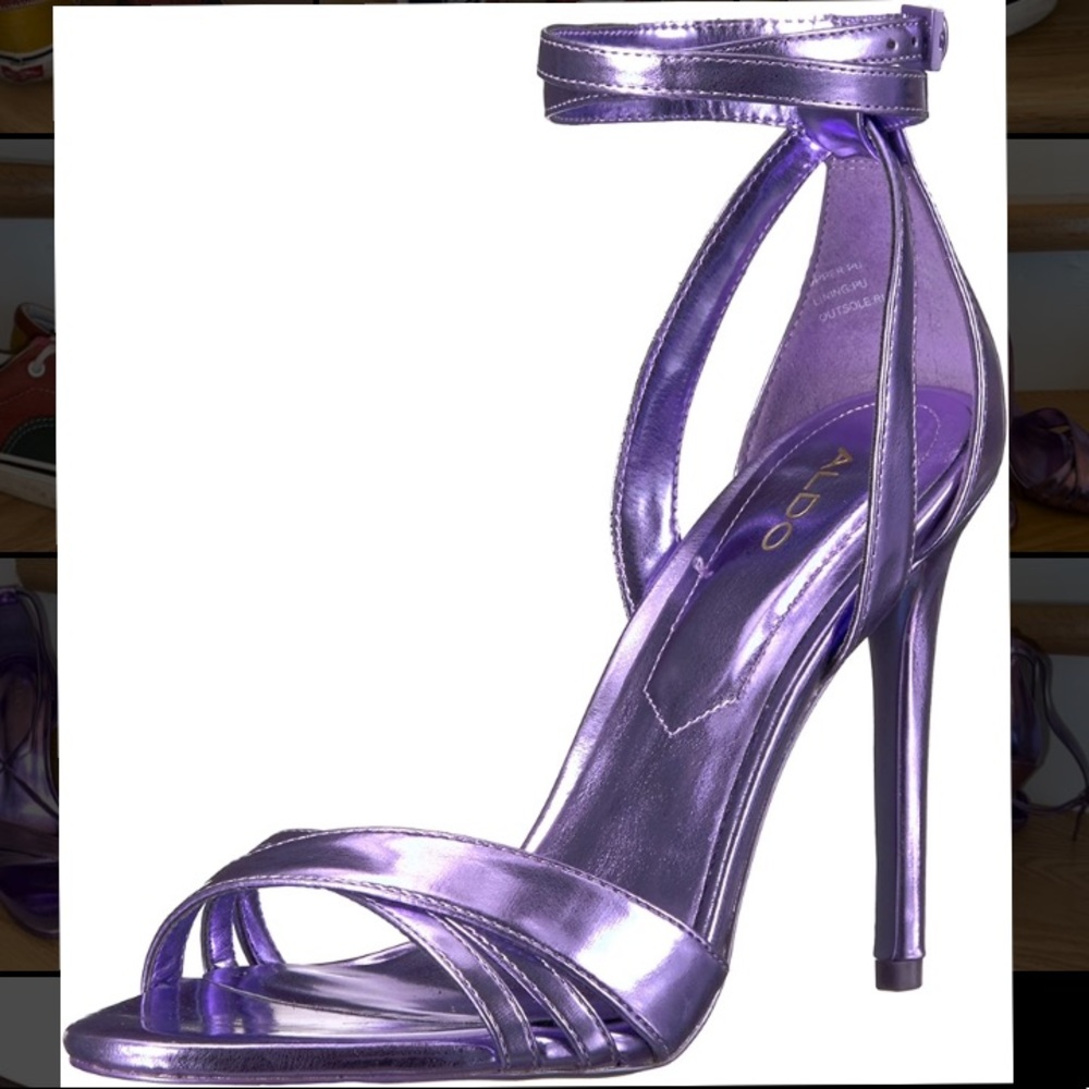 ALDO Purple Metallic Heels/ Women’s 7.5